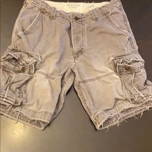 Abercrombie and Fitch gray cargo shorts